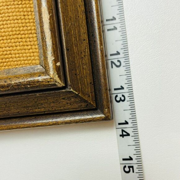 Framed Needlepoint Pig Picture Handstitched Neutral Tones Happy Laying 13.5x16.5 - Picture 4 of 7